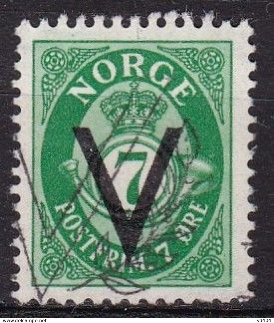 NO036DC – NORVEGE - NORWAY – 1941 – VICTORY OVERPRINT ISSUE With WM – SC # 211 USED 5 € - Gebraucht
