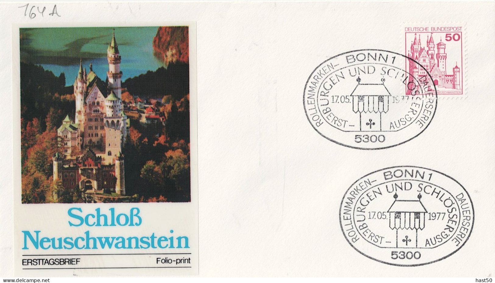 BRD FRG RFA - B+S Schloss Neuschwanstein (MiNr: 916) 1977 - Foto -  FDC - 1981-1990