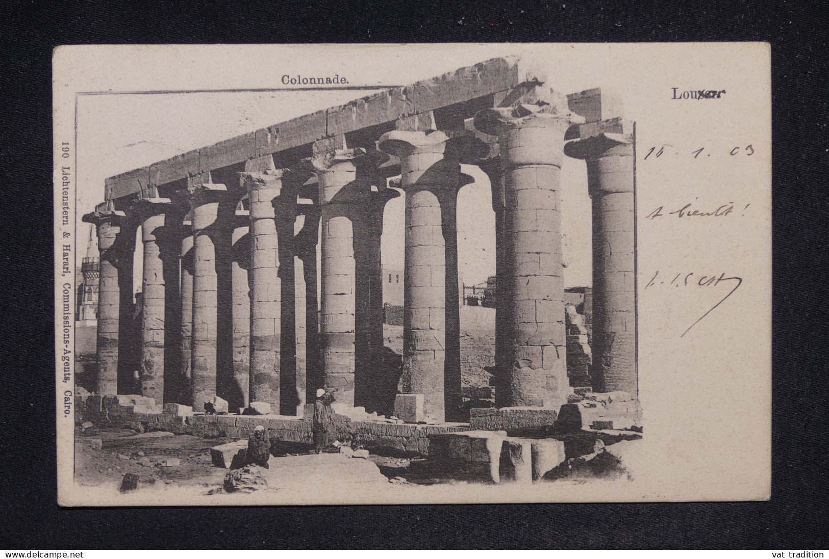 EGYPTE - Cachet à Date Du Louxor Hôtel Sur Carte Postale En 1903 Pour La France  - L 149576 - 1866-1914 Khédivat D'Égypte