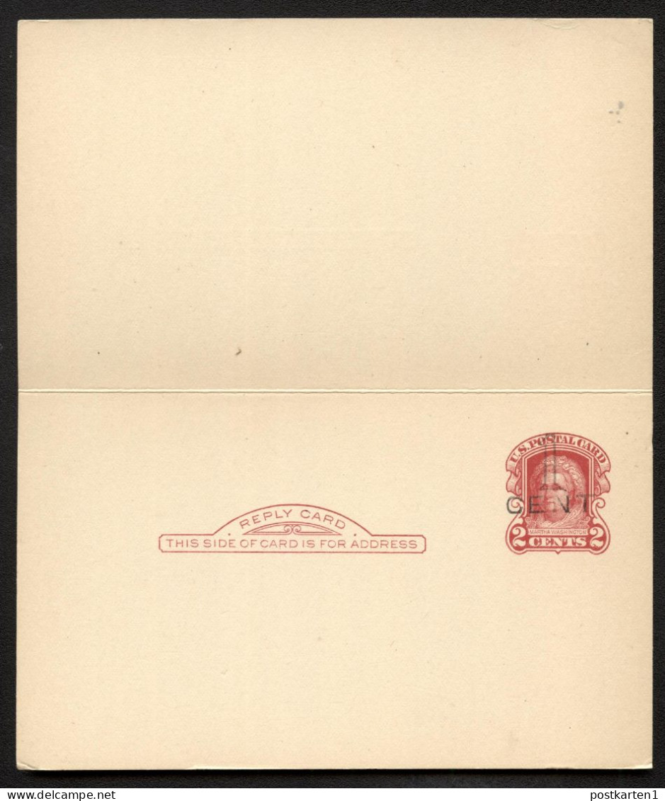 UY9-7 Postal Card With Reply DETROIT Mint Vf 1920 Cat.$25.00 - 1901-20