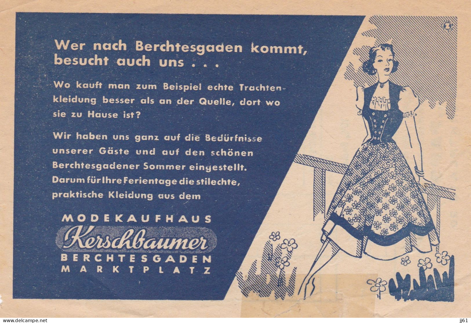 BERCHTESGADEN HOTEL VIER JAHRESZEITEN DOCUMENT PUBLICITAIRE KERSCHBAUMER RECU ANNEE 1940 - Sonstige & Ohne Zuordnung