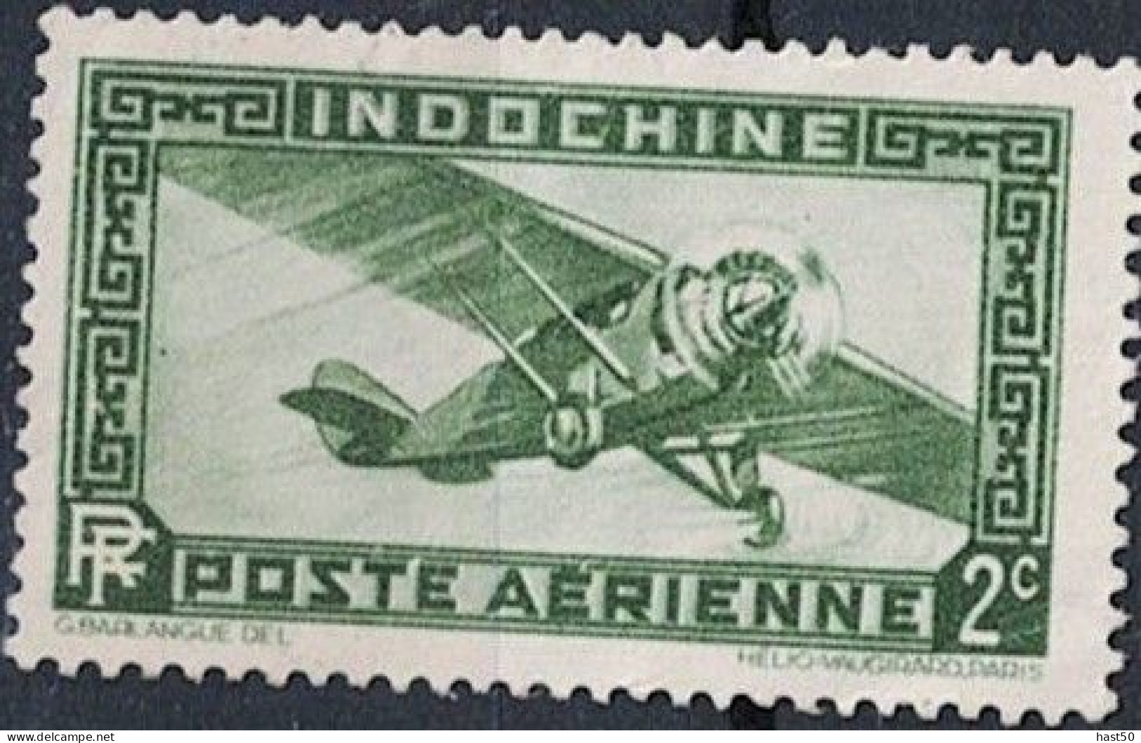 Französisch-Indochina - Einmotoruges Flugzeug (MiNr: 185) 1933 - Gest Used Obl - Luftpost