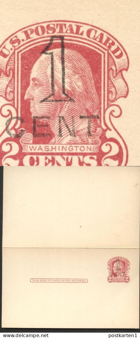 UY9-9 Postal Card With Reply NEW YORK Mint Vf 1920 Cat.$25.00 - 1901-20