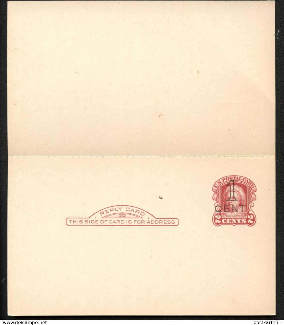 UY9-9 Postal Card With Reply NEW YORK Mint Vf 1920 Cat.$25.00 - 1901-20
