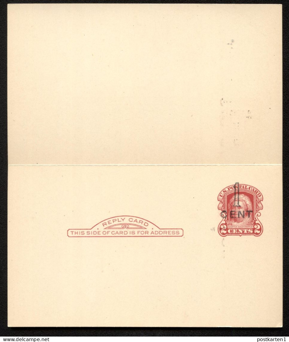 UY9-10 Postal Card With Reply OKLAHOMA CITY Mint Vf 1920 Cat.$25.00 - 1901-20