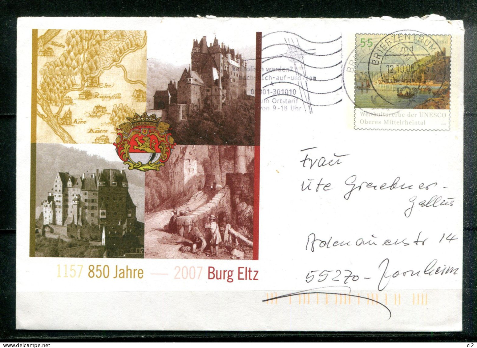 REPUBLIQUE FEDERALE ALLEMANDE - Ganzsache(Entier Postal) - Mi USo 131 (850. Jahre Burg Eltz) - Umschläge - Gebraucht