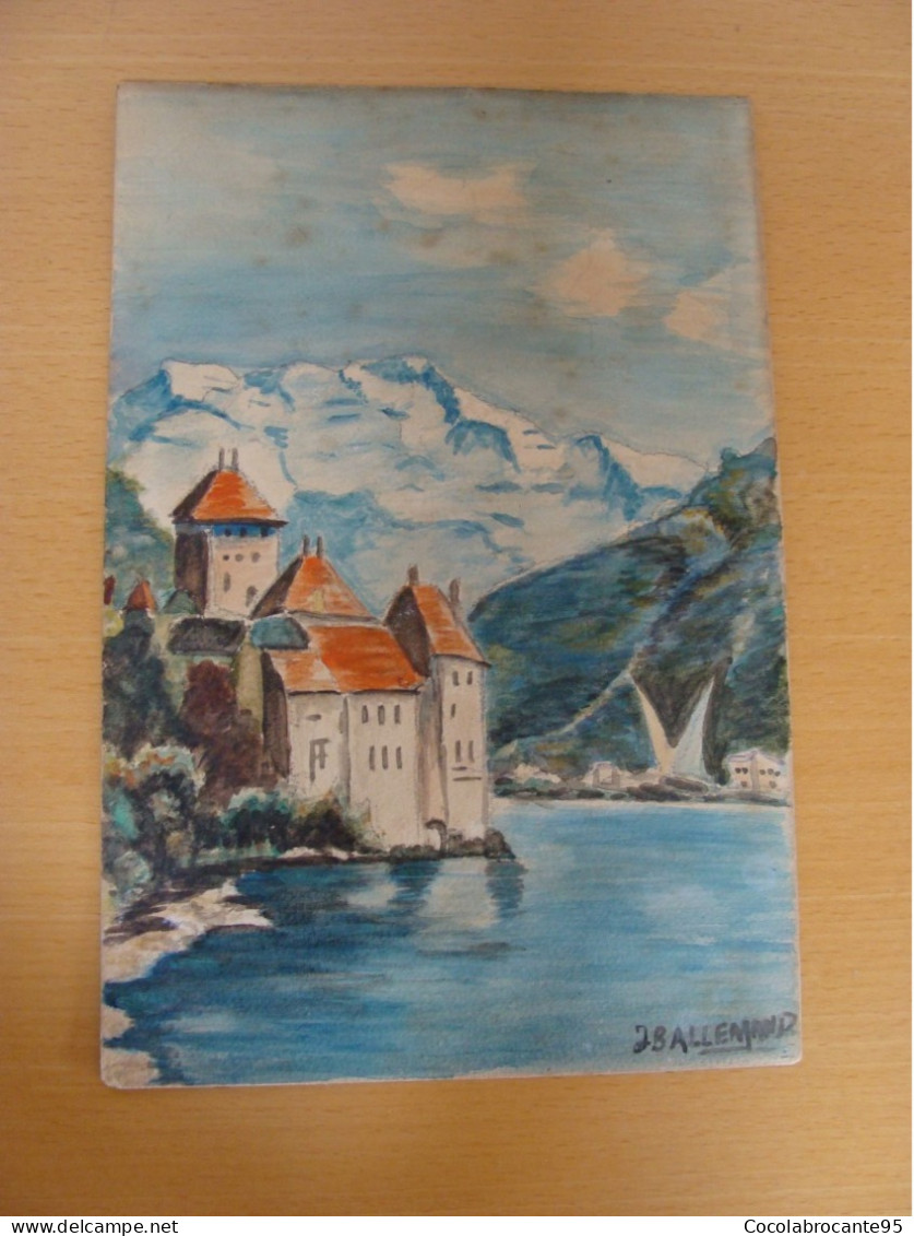 AQUARELLE Reproduction CHATEAU DE CHILLON - Aquarelles