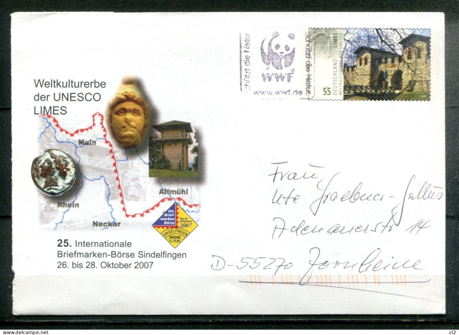 REPUBLIQUE FEDERALE ALLEMANDE -Ganzsache(Entier Postal) - Mi USo 141 (17. Internationale Briefmarken-Börse Sindelfingen) - Umschläge - Gebraucht