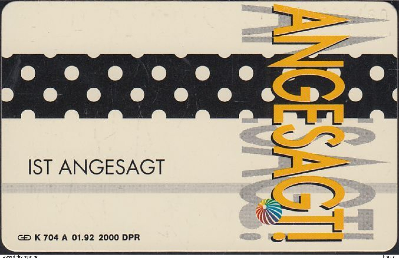 GERMANY K704A/92 SAT1 - Television - Ist Angesagt - Mint - K-Series: Kundenserie