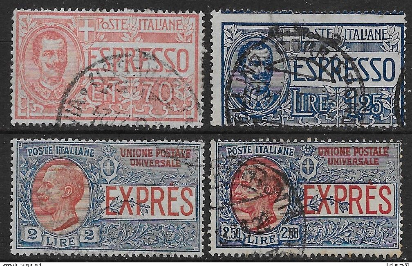 Italia Italy 1925 Regno Espressi Sa N.E11-E14 Completa US - Exprespost