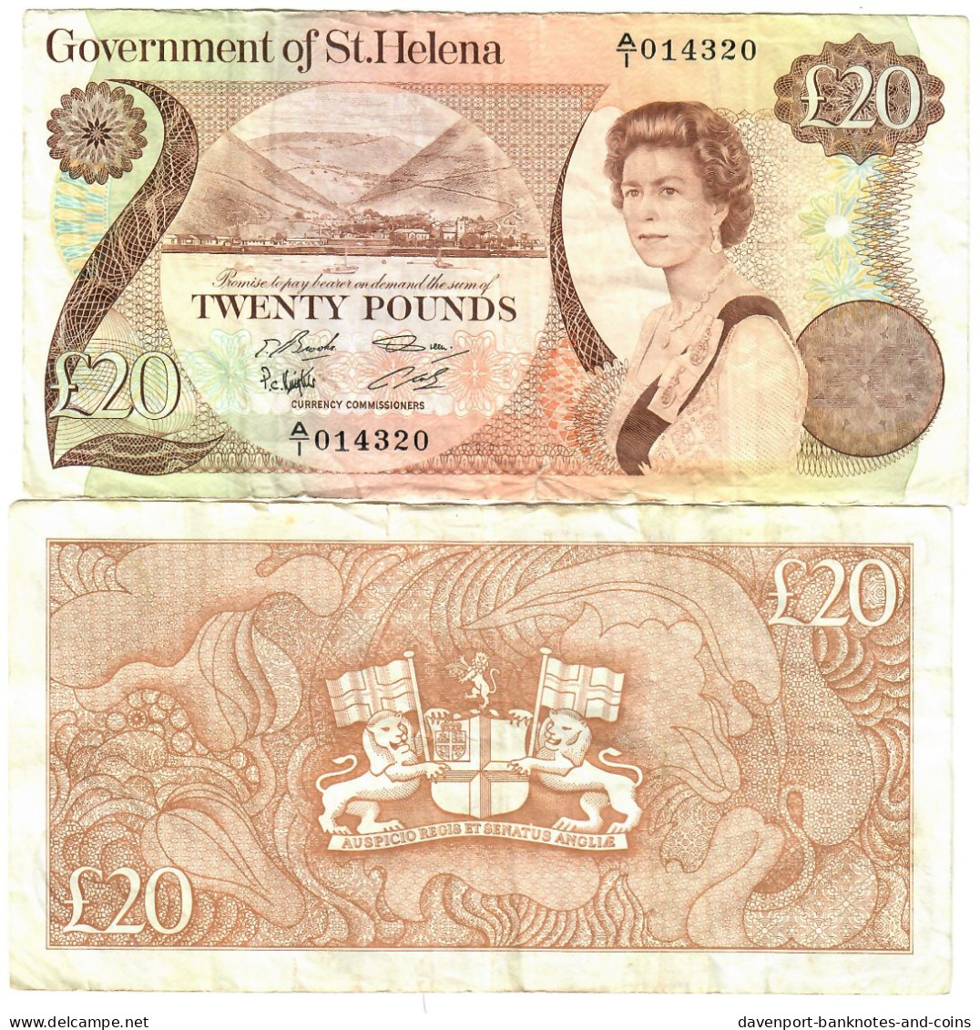 Saint Helena 20 Pounds 1986 F - Isla Santa Helena