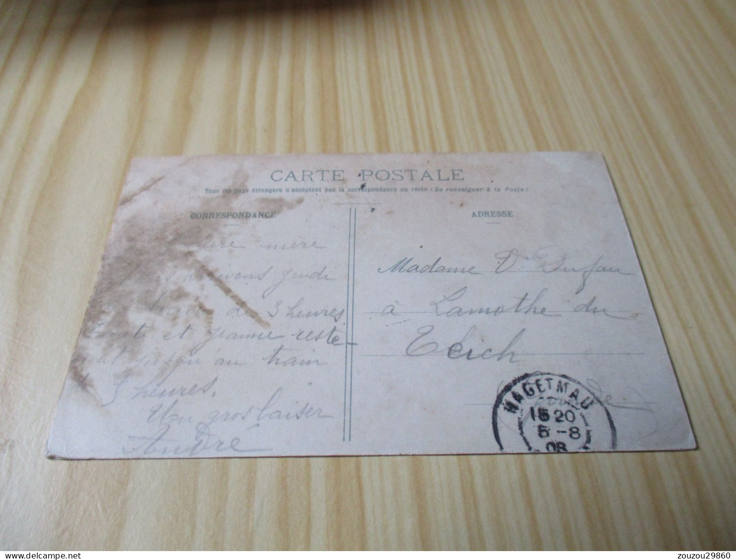 CPA Hagetmau (40).Place De La République - Carte Animée, Oblitérée Le 05/08/1908. - Hagetmau