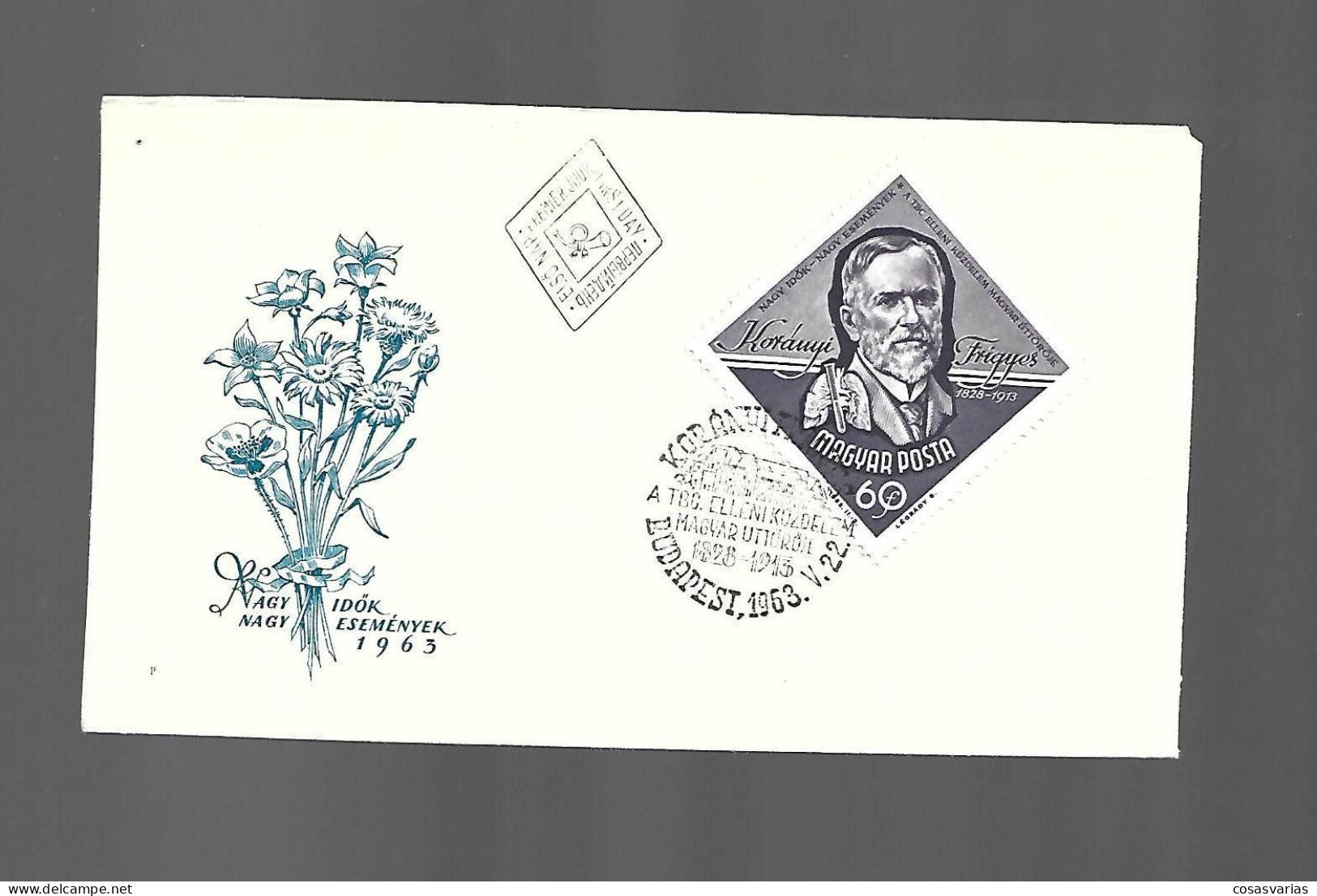 HUNGRIA MAGYAR POSTA 1963 FIRST DAY OF ISSUE PREMIER JOUR EMISSION - FDC
