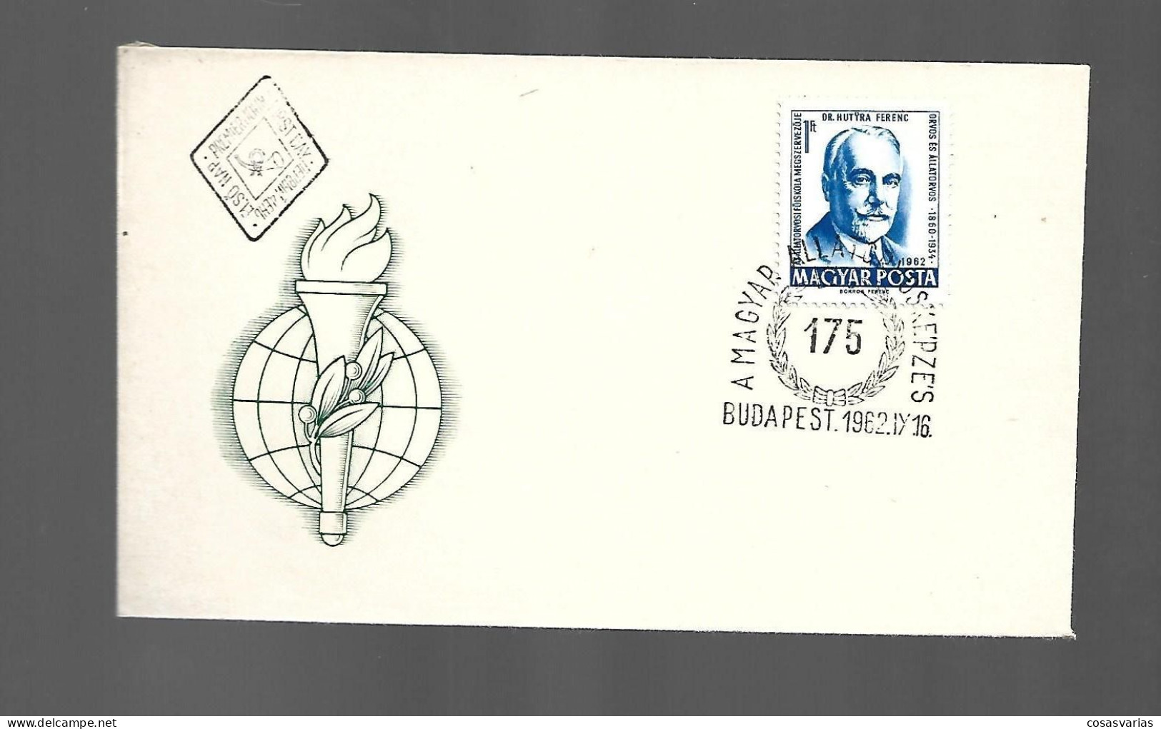 HUNGRIA MAGYAR POSTA  HUNGARY 1962 FIRST DAY OF ISSUE PREMIER JOUR EMISSION - FDC