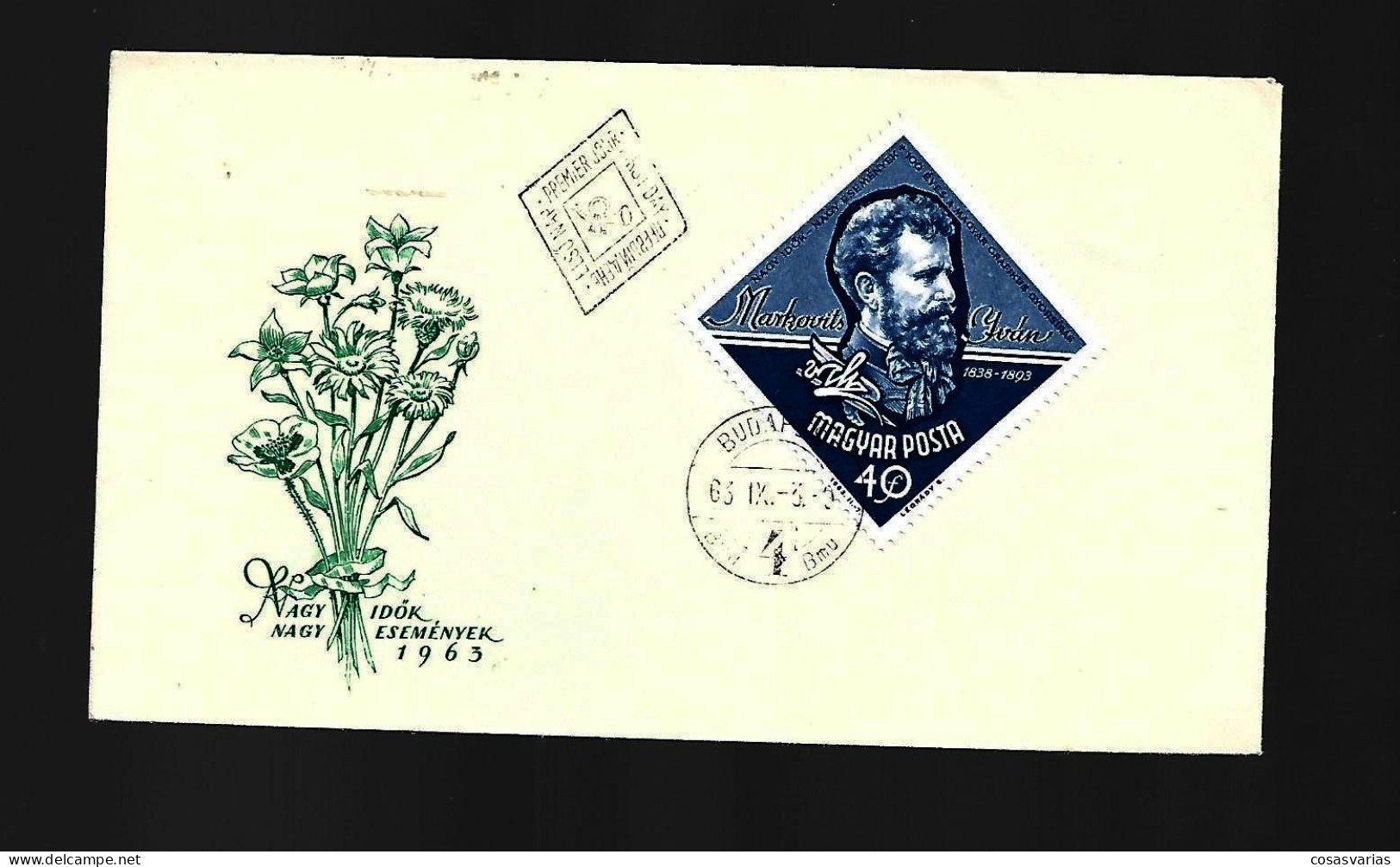 HUNGRIA MAGYAR POSTA  HUNGARY 1963 FIRST DAY OF ISSUE PREMIER JOUR EMISSION - FDC