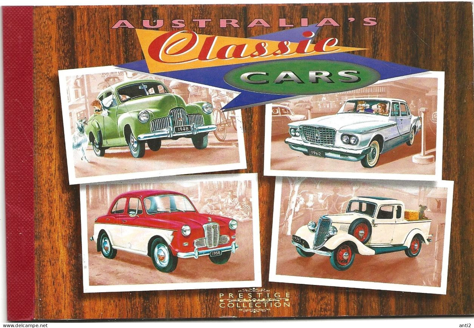 Australia 1997 Classic Cars, , Ford , GMH Holden, Austin, Chrysler Valiant, Mi 1618 - 1621 In Booklet 111  MNH(**) - Postzegelboekjes