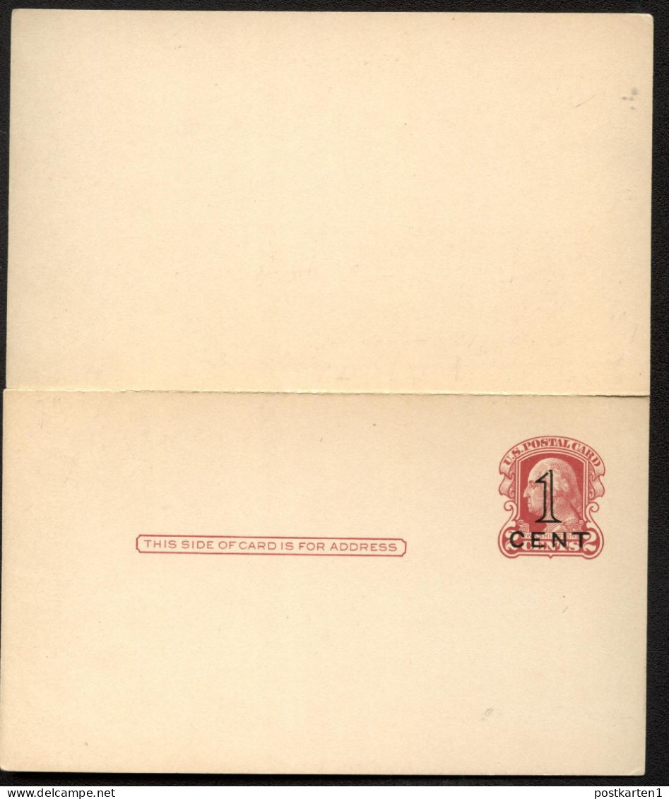 UY10 Postal Card With Reply PRESSPRINT SAN FRANCISCO Mint 1920 Cat.$350.00 - 1901-20