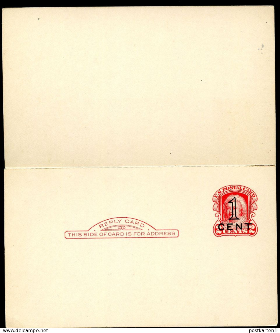 UY10 Postal Card With Reply PRESSPRINT SAN FRANCISCO Mint 1920 Cat.$350.00 - 1901-20