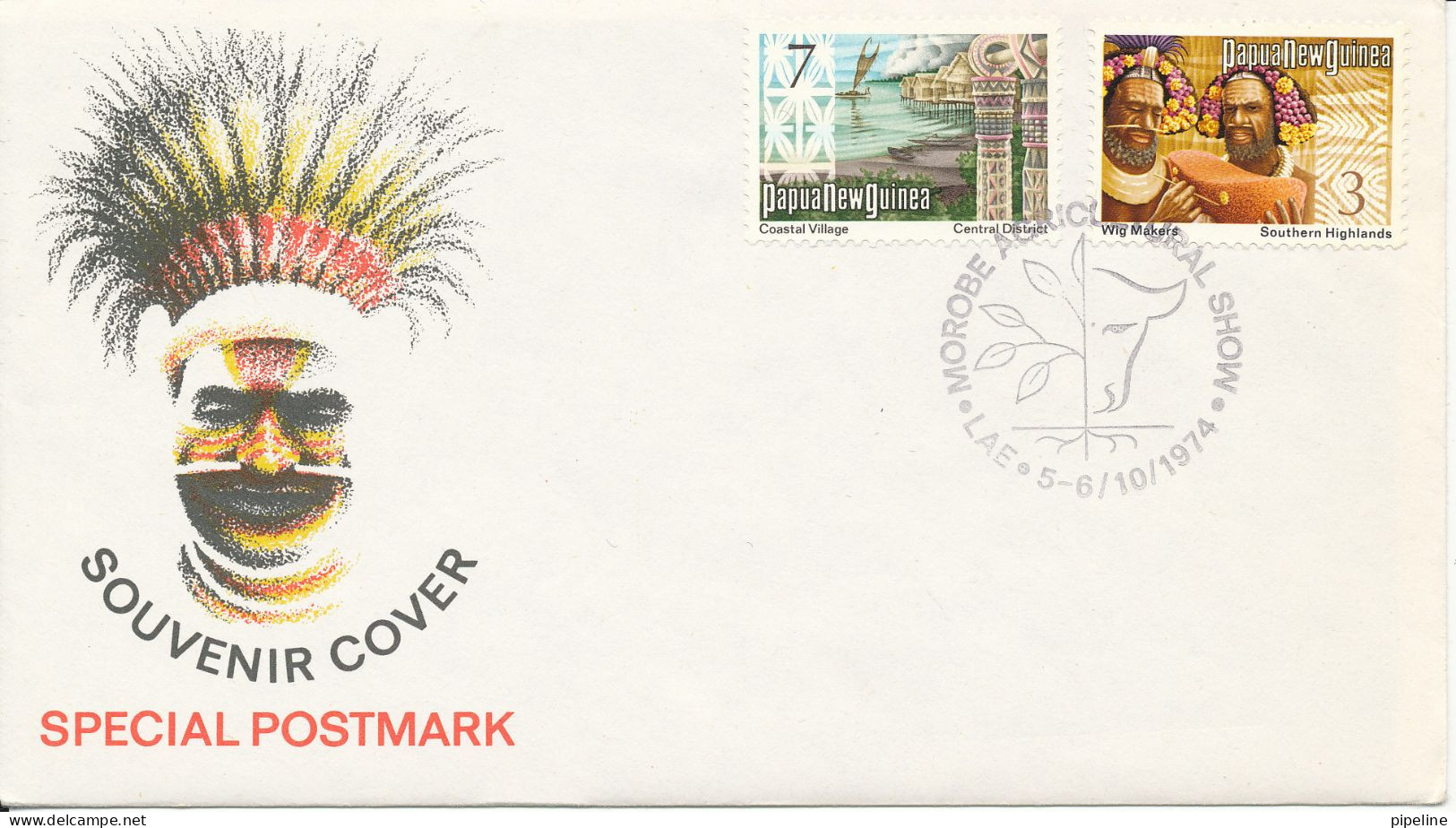 Papua New Guinea Souvenir Cover Eastern Highlands Show GOROKA 11-12/5-1974 - Papouasie-Nouvelle-Guinée