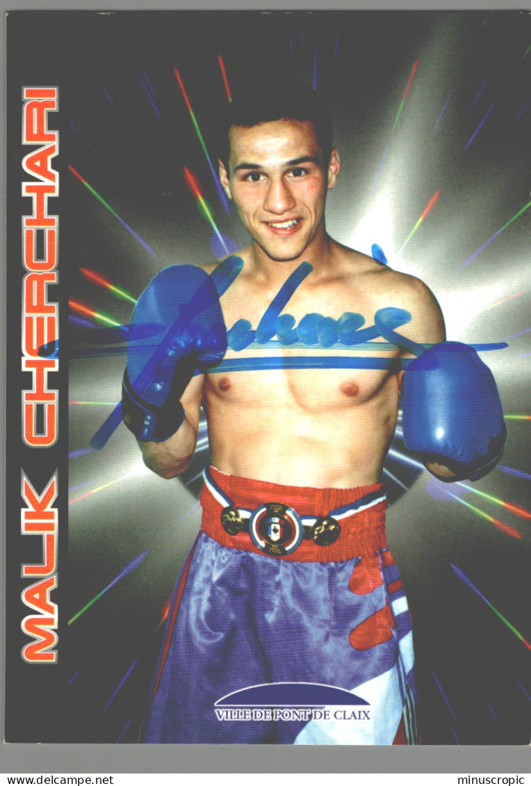 CPM - Boxe - Malik Cherchari - Champion De France 1996 - Carte Dédicacée - Boxsport