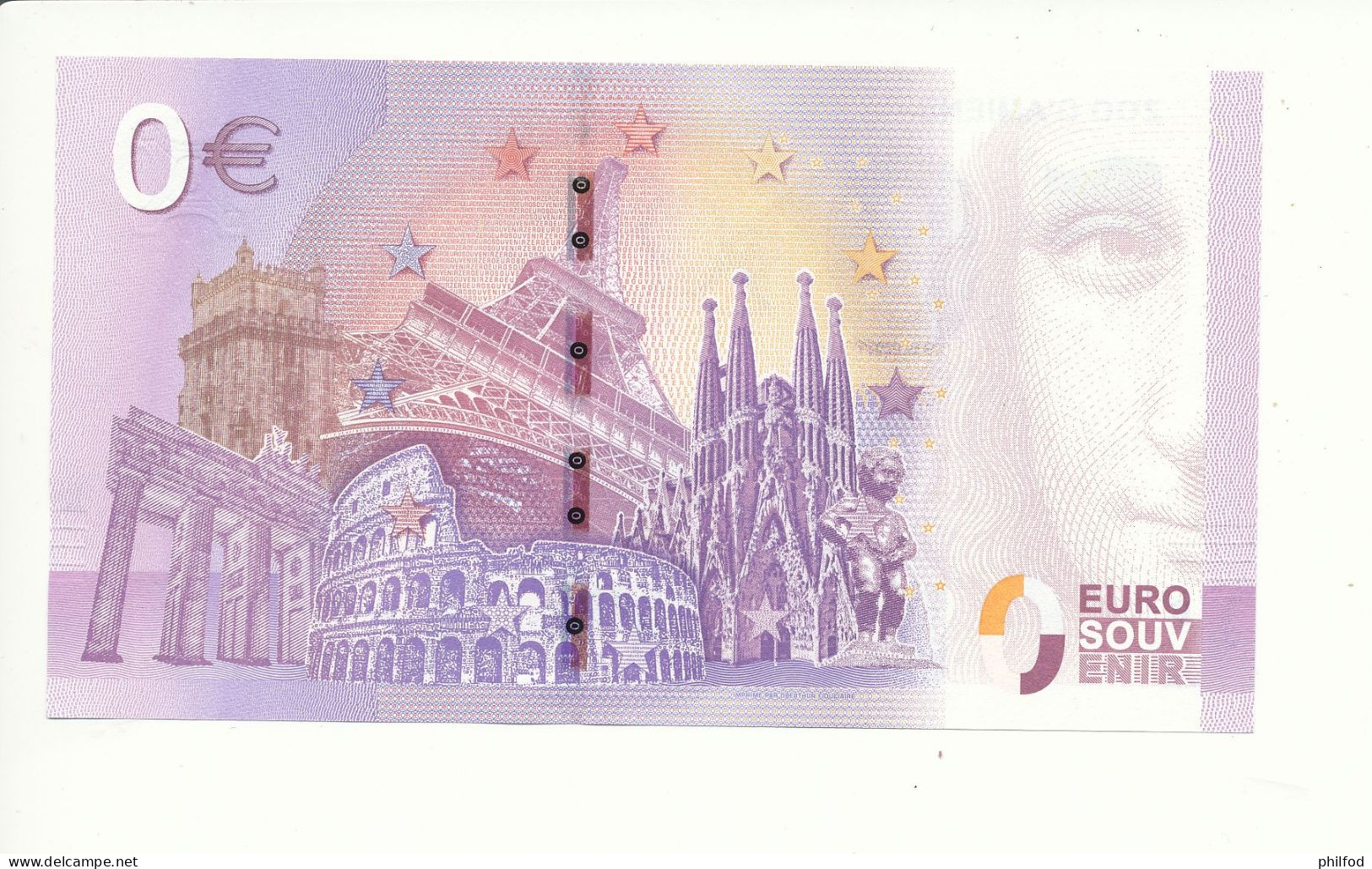 Billet Souvenir - 0 Euro - UELP - 2018-1 - ZOO D'AMIENS - N° 261 - Prove Private