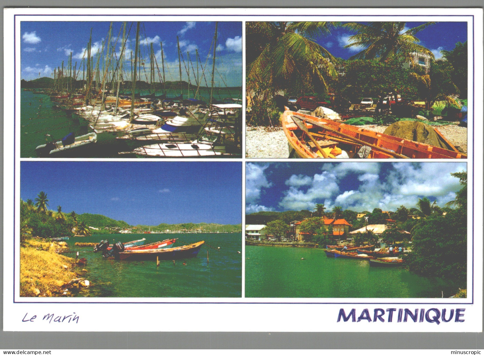 CPM - Martinique - Le Marin - Plage, Port De Pêche Et Marina - Le Marin