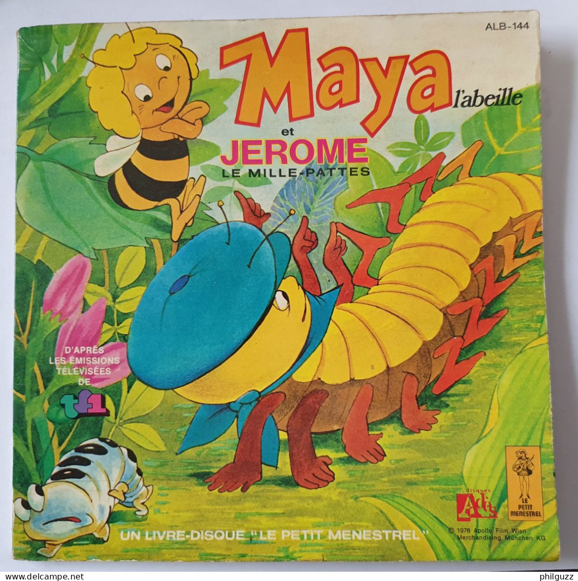 Livre Disque Vinyle 45T MAYA L'ABEILLE ET JEROME LE MILLE-PATTE ADES ALB144 1978 - Schallplatten & CD