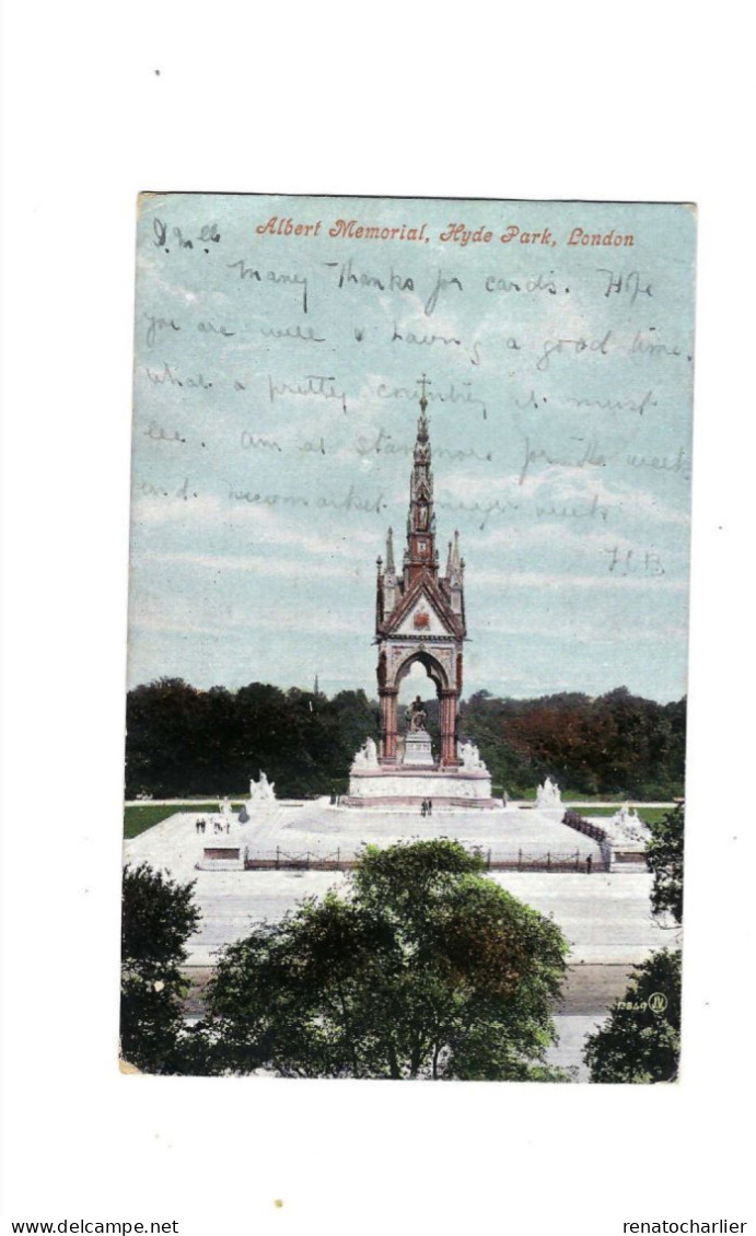 Albert Memorial,.Expédié à Luzerne (Suisse) - Hyde Park