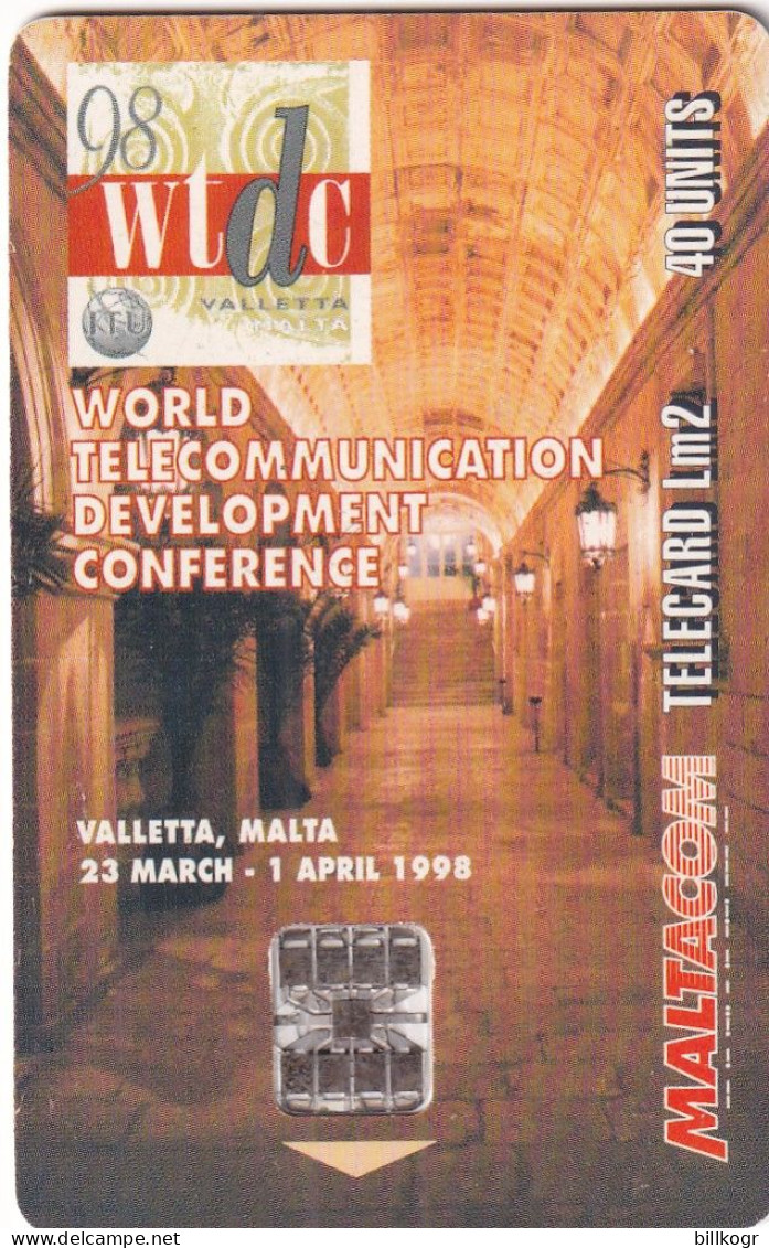 MALTA(chip) - WTDC/Church Light Burst, Tirage 20000, 03/98, Used - Malte