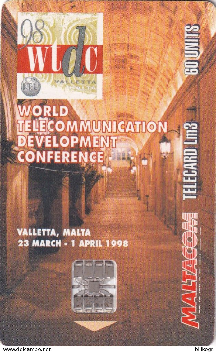 MALTA(chip) - WTDC/Costume In Malta Exhibition, Tirage 20000, 03/98, Used - Malte