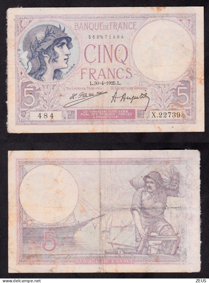 FRANCIA 5 FRANCHI 1925 PIK 72C BB - 100 F 1939-1942 ''Sully''