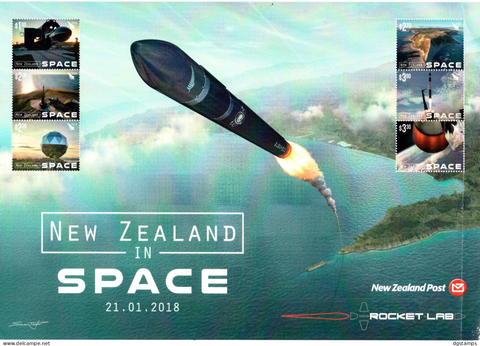 New Zealand 2018 ** "in Space" Souvenir Sheet. Rocket Laboratory. Launch And Return Stages. - Oceanië