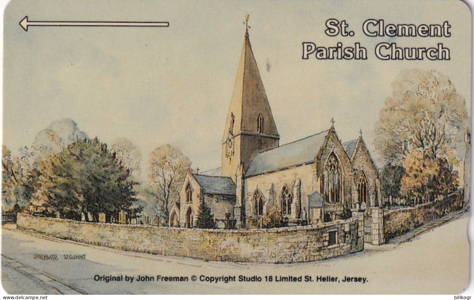 JERSEY ISL. - St. Clement/Parish Church, CN : 5JERJ, Tirage %15000, 04/91, Used - [ 7] Jersey Y Guernsey