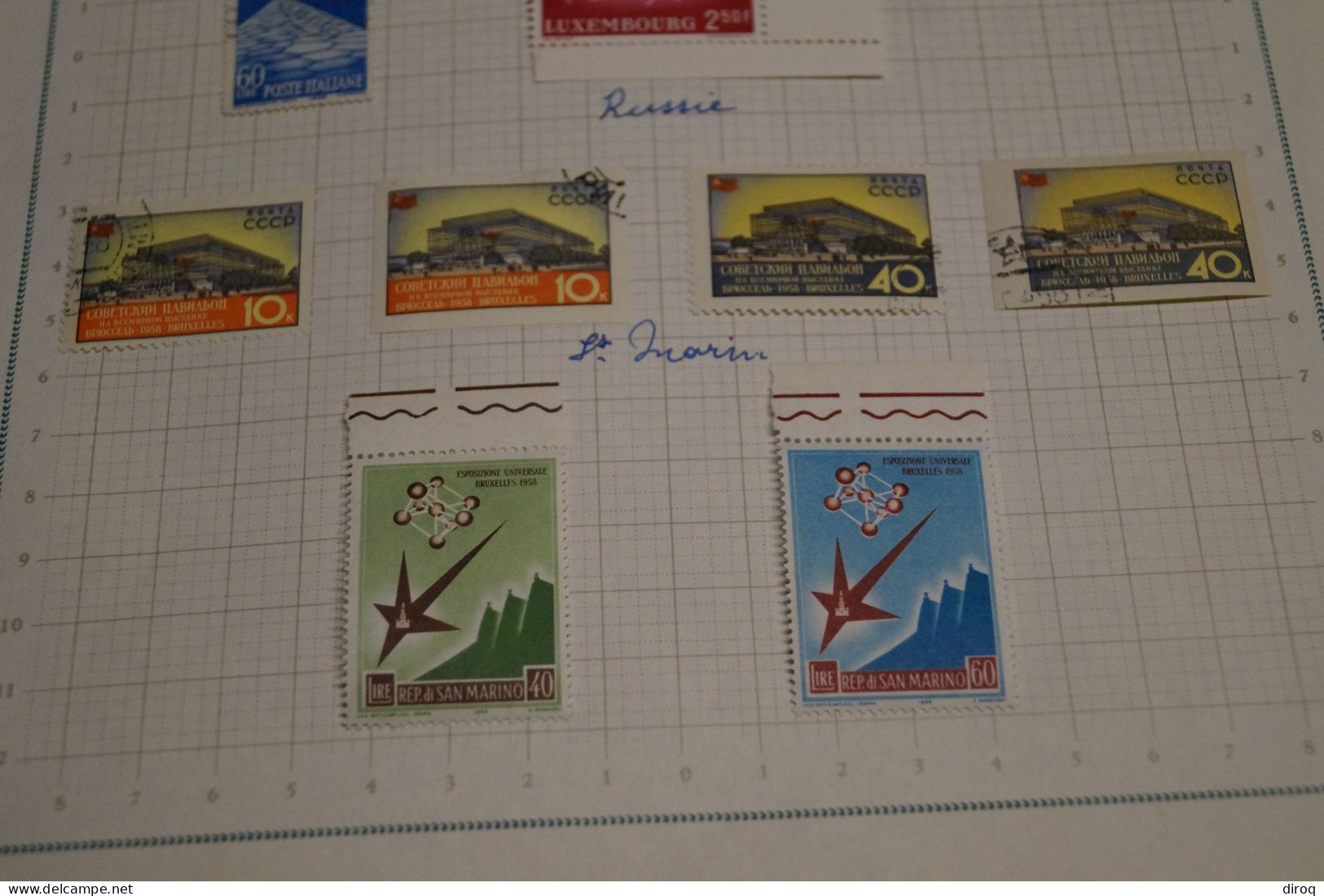 Expo 58 Bruxelles,36 Timbres,neuf Et Certains Oblitérés,voir Photos,superbe état ,sur Charnière,voir Photos - Unused Stamps