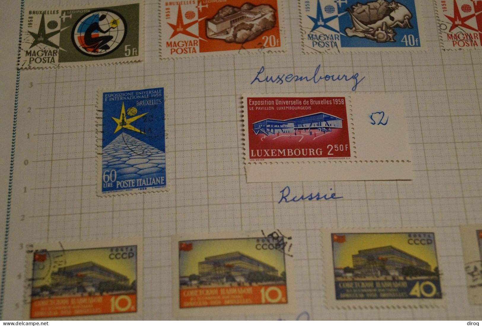 Expo 58 Bruxelles,36 timbres,neuf et certains oblitérés,voir photos,superbe état ,sur charnière,voir photos