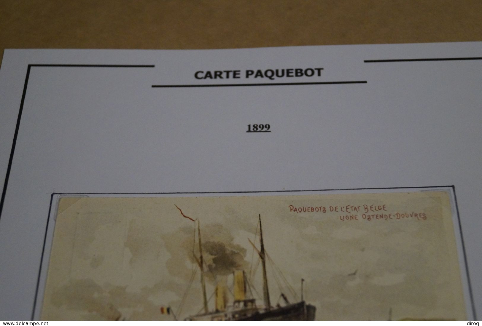 Carte Paquebot 1899,Le Léopold II,timbré 5 C. Vert Jaune ,état Neuf Pour Collection - Steamers