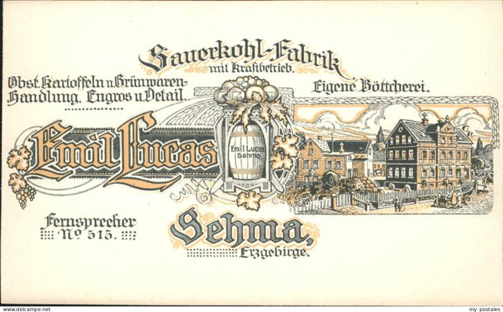 41392997 Sehma Sauerkohl-Fabrik Boettcherei Wappen Sehma - Sehmatal
