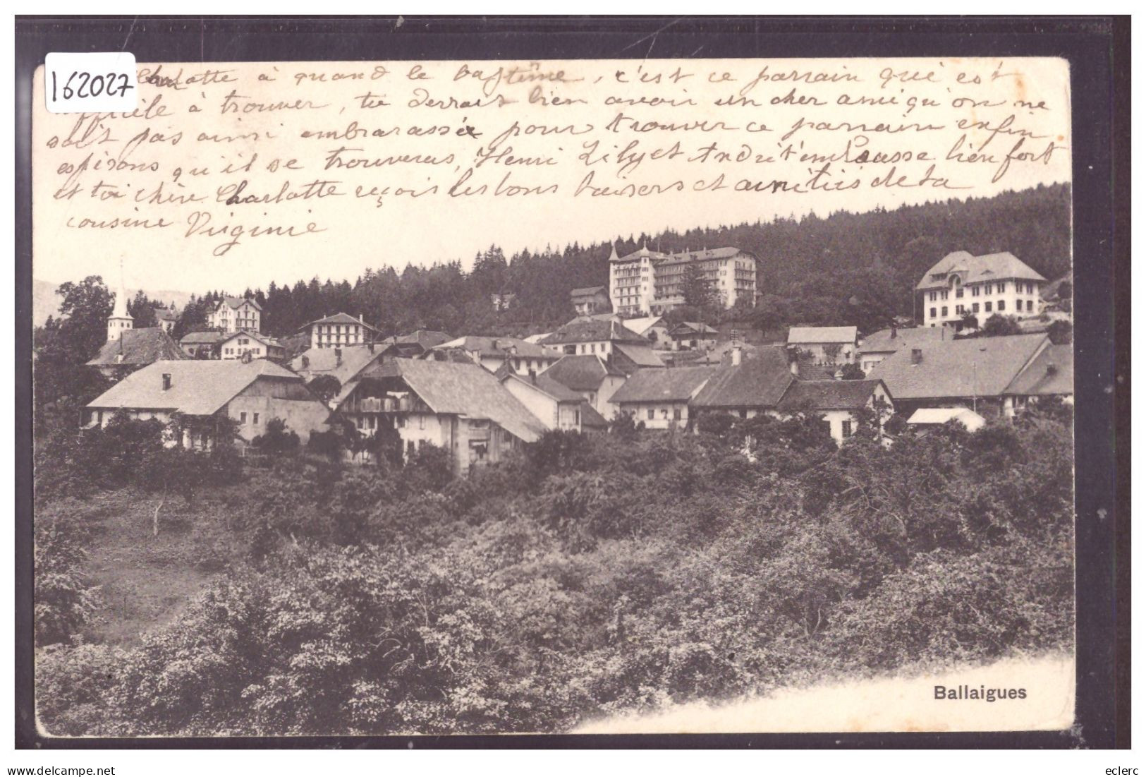 DISTRICT D'ORBE - BALLAIGUES - TB ( TIMBRE DECOLLE AU DOS SANS AMINCI ) - Ballaigues