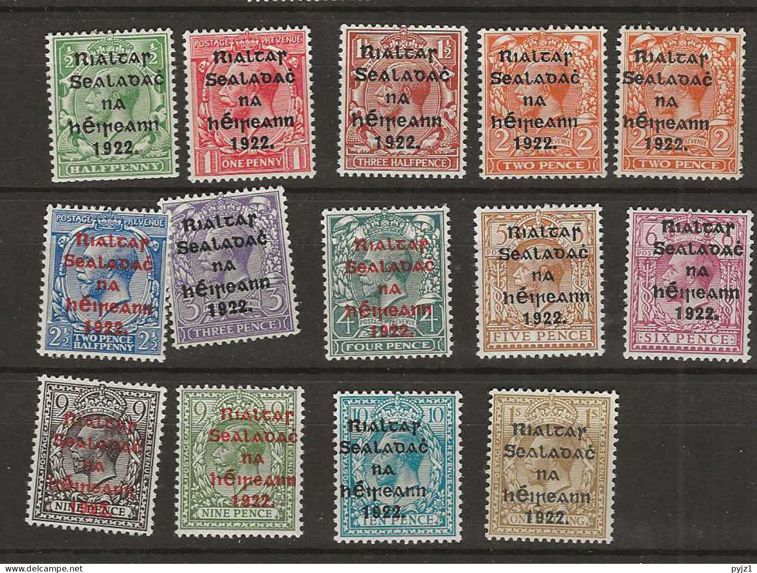 1922 MNH Ireland Mi 12-23-I, 24 SG 30-43 Postfris** - Ongebruikt