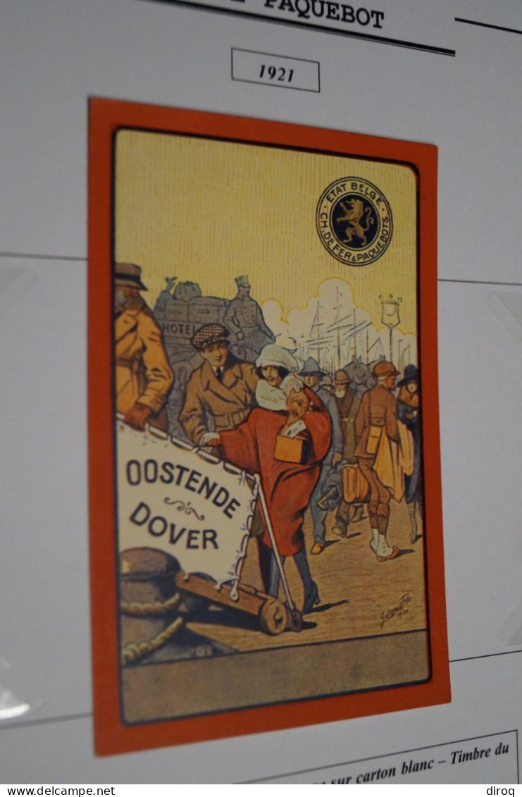 RARE,Carte Paquebot 1921,timbrè 30 C. Rouge,Roi Albert I ,état Neuf Pour Collection - Passagiersschepen