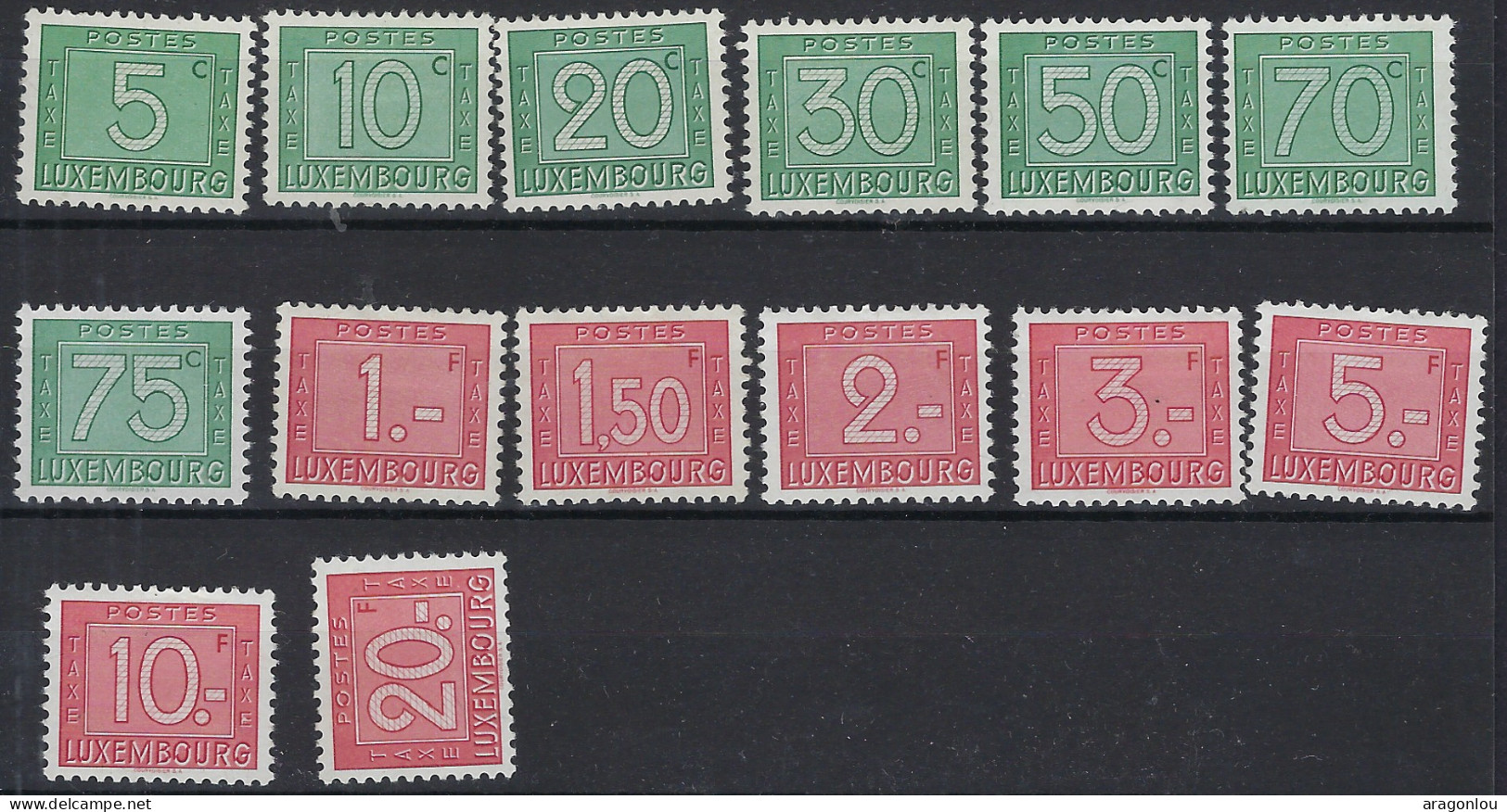 Luxembourg - Luxemburg - Timbres  1946/47    Chiffres     Série  * - Used Stamps