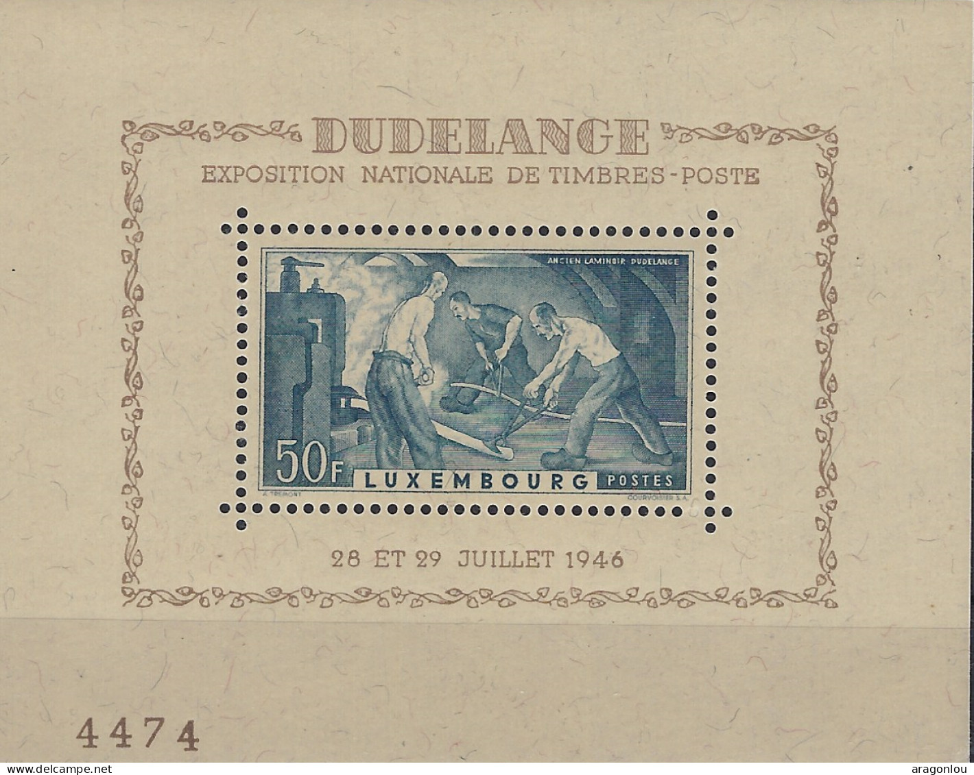 Luxembourg - Luxemburg - Timbres   Bloc   1946   Dudelange   MNH** - Blocs & Feuillets