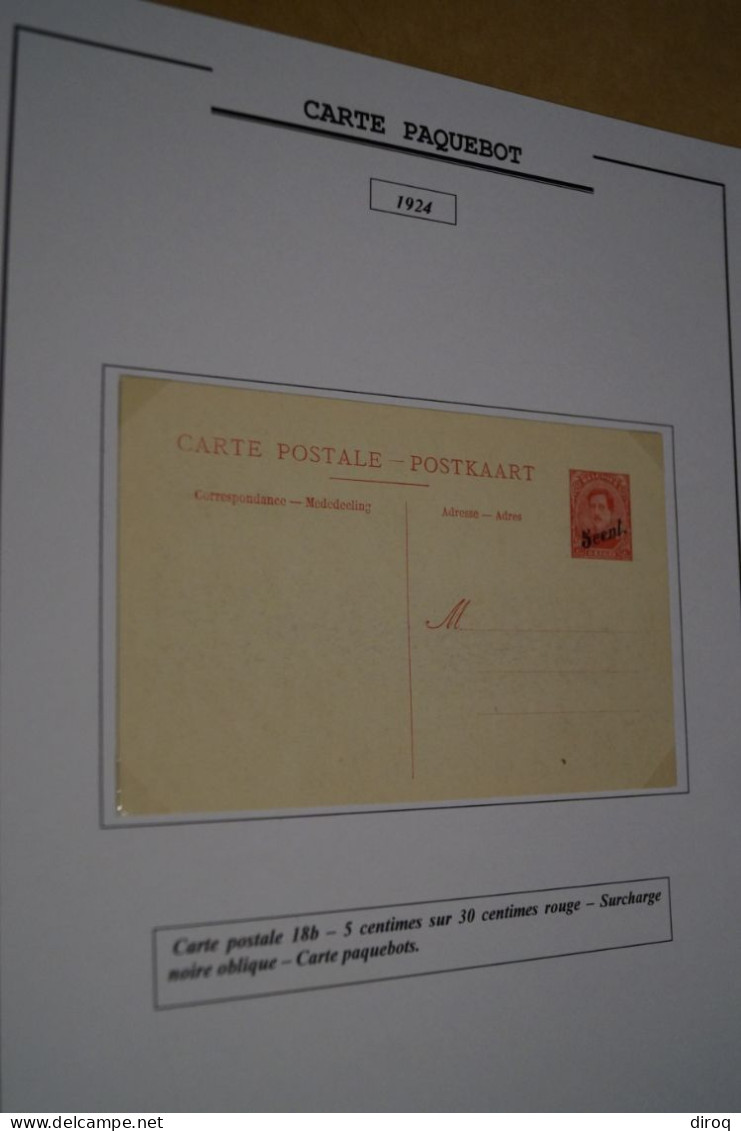 RARE,Carte Paquebot 1924,Ostende-Douvres, Timbré 5 C. Sur 30 C.rouge,Oblique ,état Neuf Pour Collection - Passagiersschepen