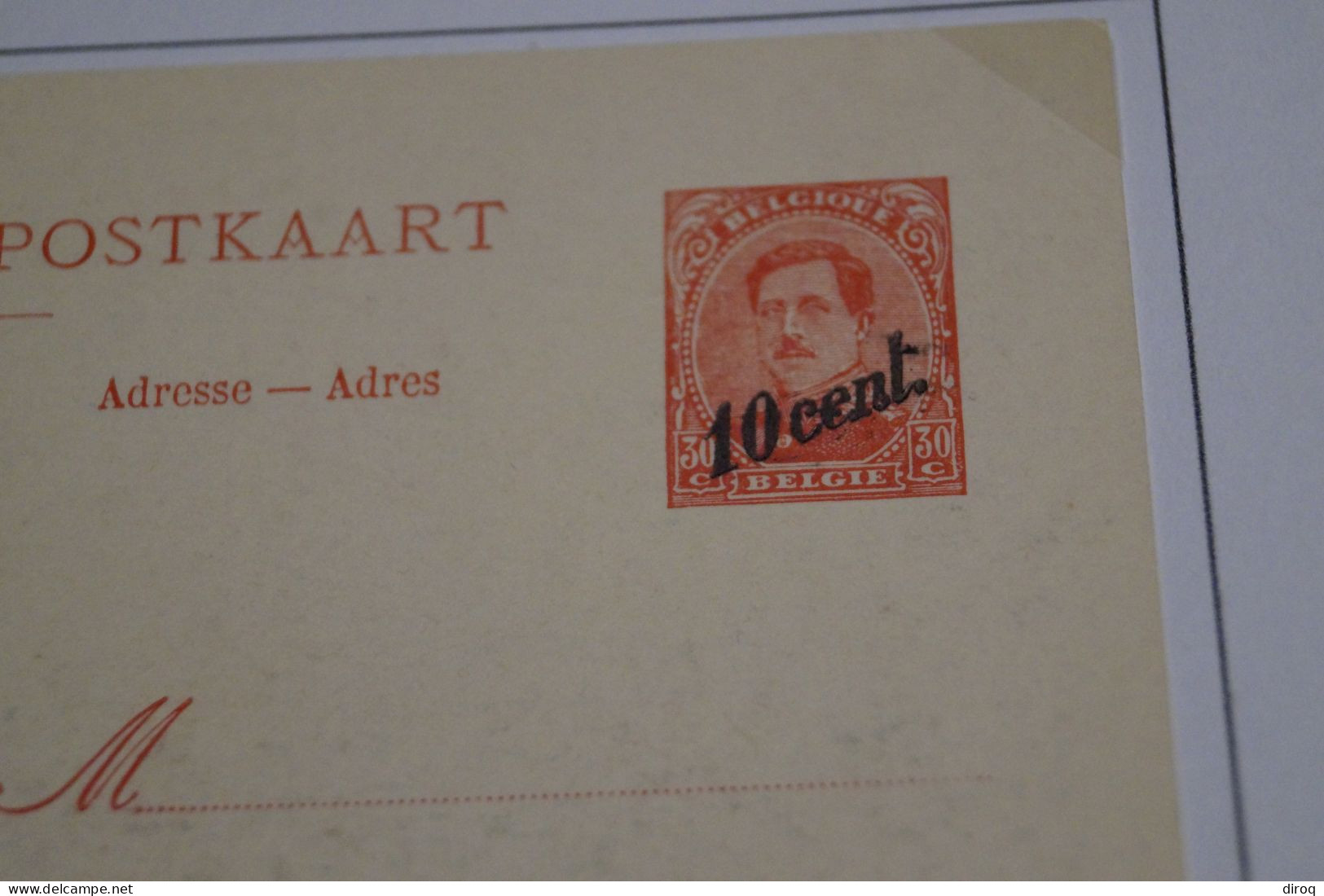 RARE,Carte Paquebot 1924,Ostende-Douvres, Timbré 10 C. Sur 30 C.rouge,Oblique ,état Neuf Pour Collection - Dampfer