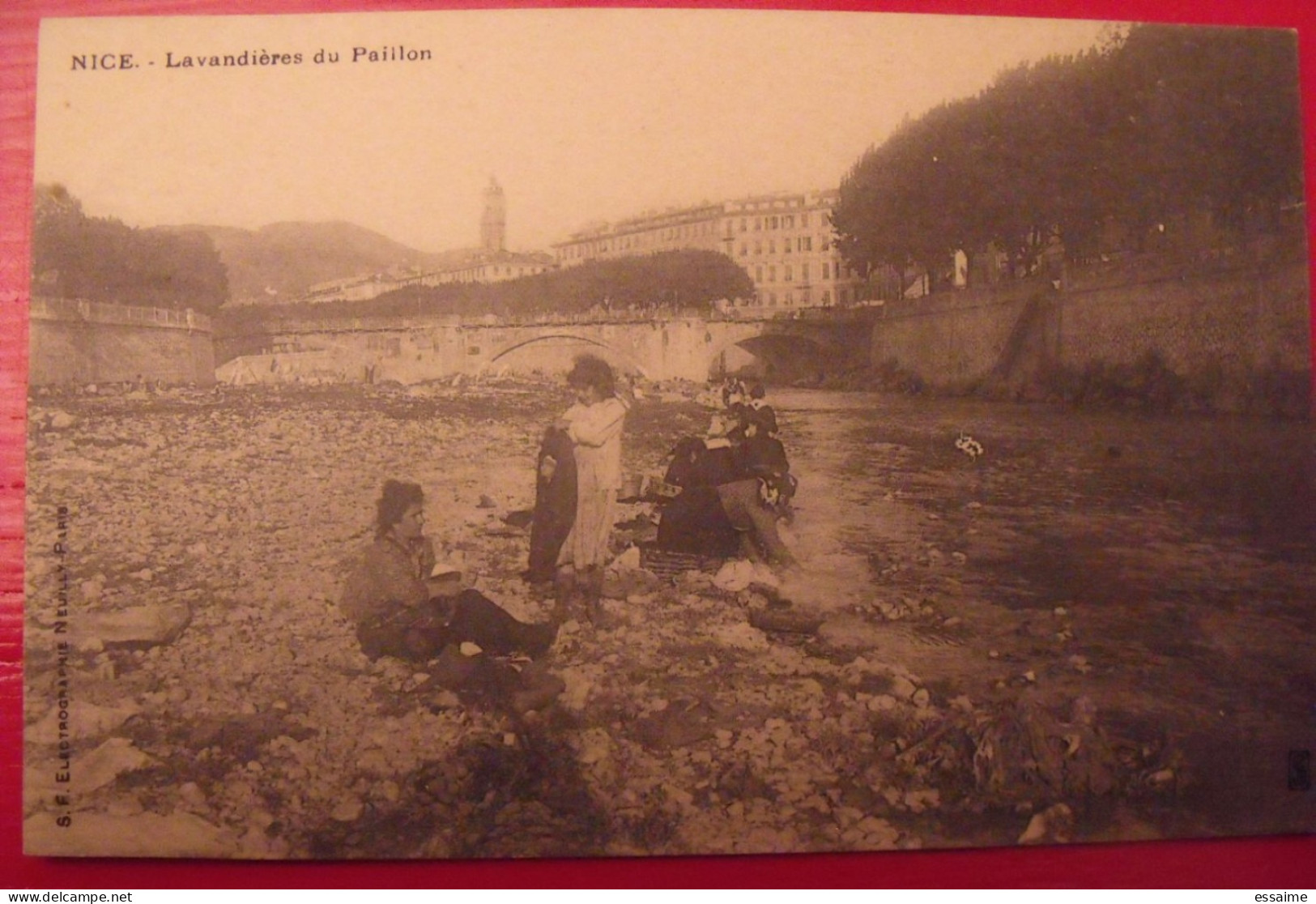 Carte Postale Alpes Maritimes 06. Nice. Lavandières Du Paillon - Petits Métiers