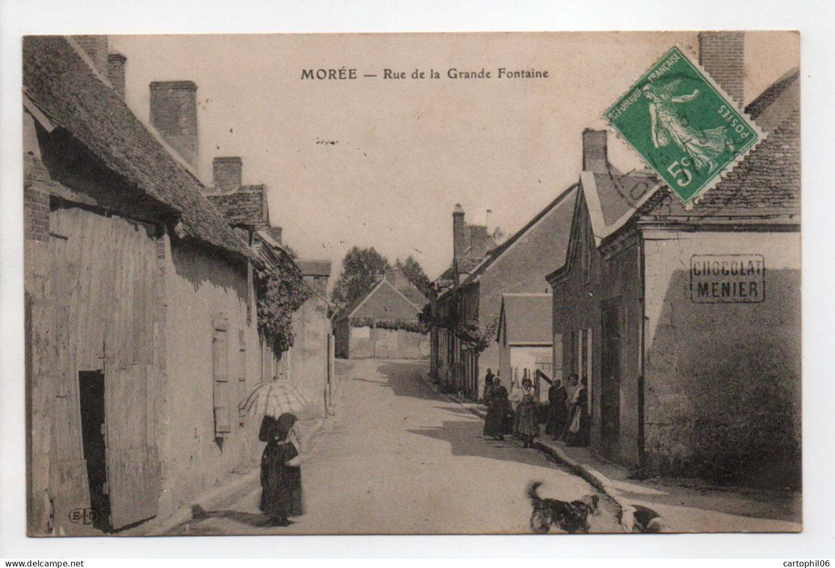 - CPA MORÉE (41) - Rue De La Grande Fontaine 1911 (avec Personnages) - Edition Le Deley - - Moree