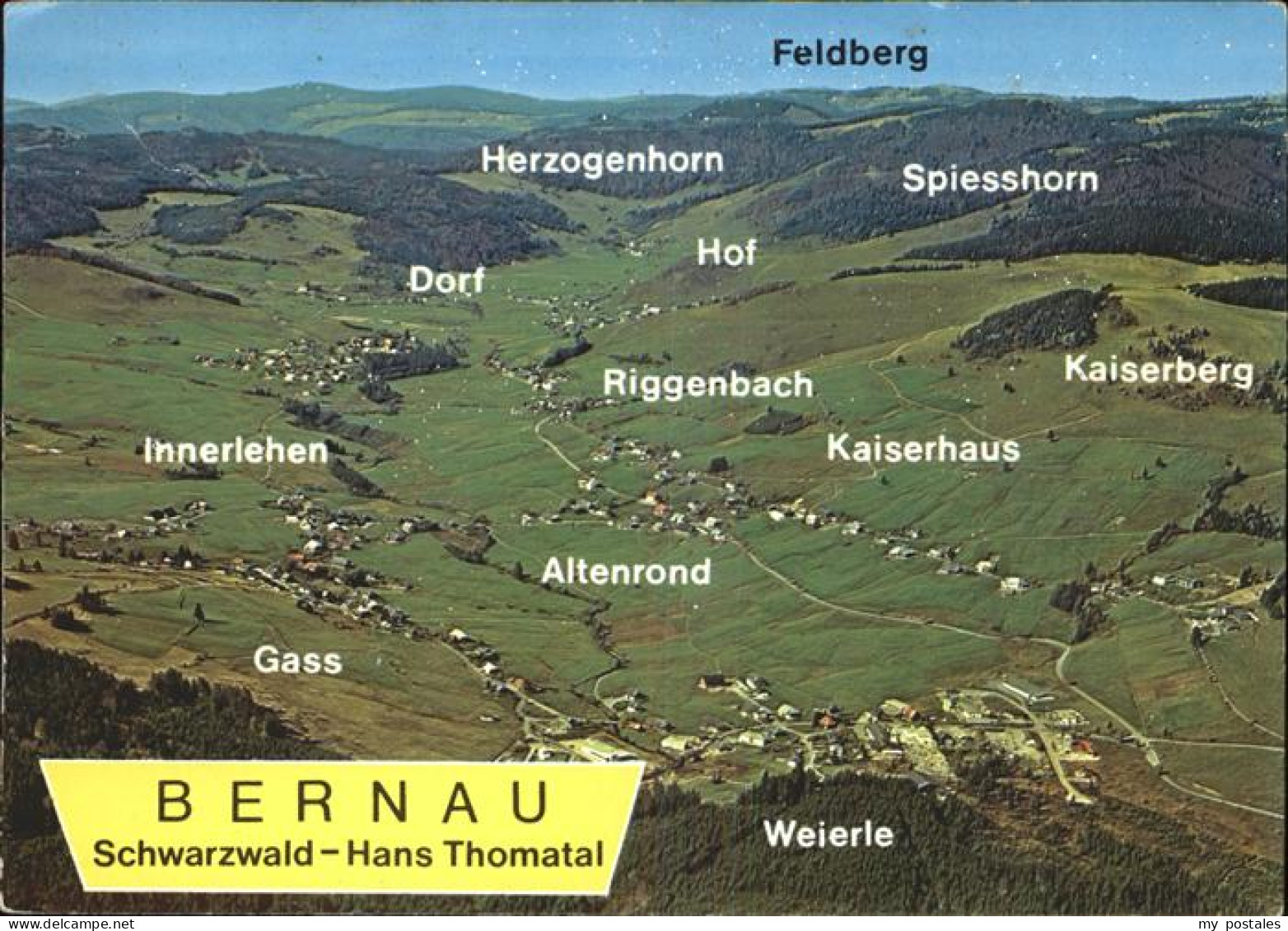 41391384 Bernau Schwarzwald Und Umgebung Panoramakarte Bernau - Bernau