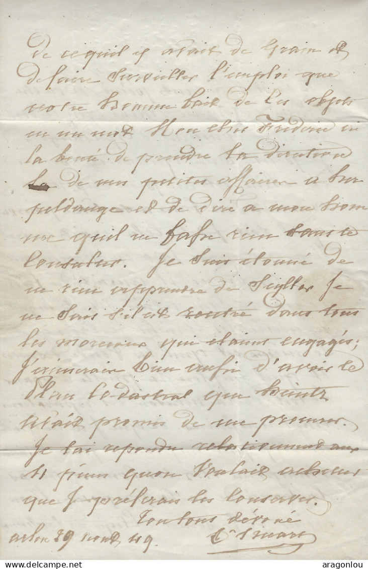 Luxembourg - Luxemburg - 1849  Lettre   Adressé à   Monsieur    Bockhausen , Birtrange  Par  Ettelbruck - ...-1852 Voorfilatelie