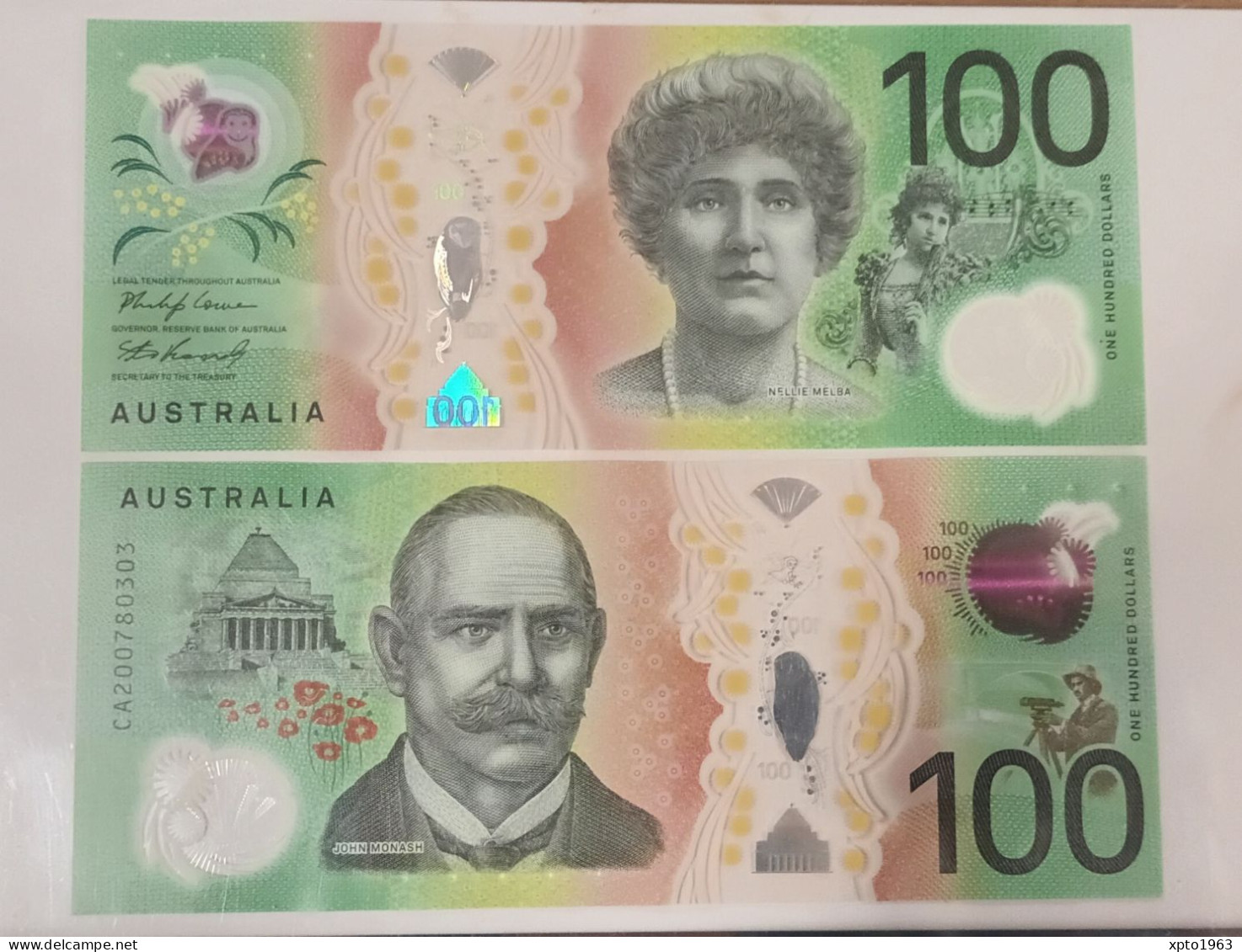 Australia Banknote 100 Dollars 2020 Polymer - Prefix CA - Uncirculated - 2005-... (polymer Notes)