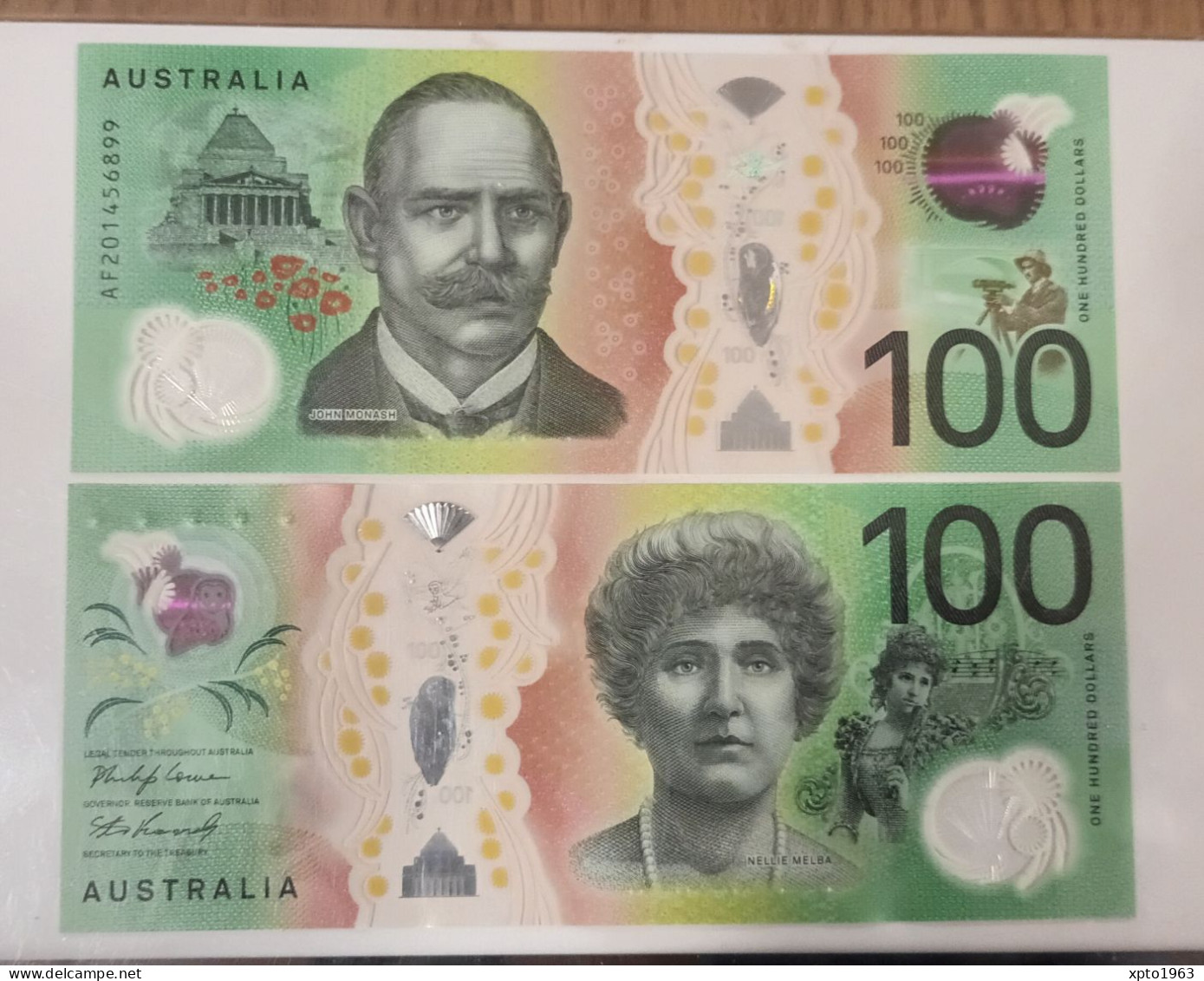 Australia Banknote 100 Dollars 2020 Polymer - Prefix AF - Uncirculated - 2005-... (kunststoffgeldscheine)